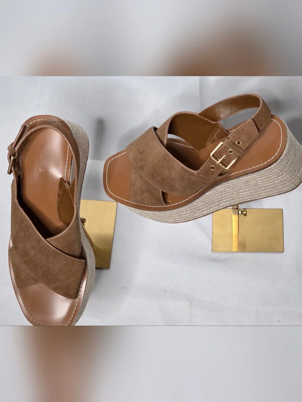 Madewell Amee Suede Wedge Sandals – Size 10, 10.5